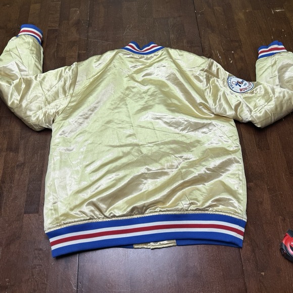 Men's‎ Mitchell&Ness NBA Philadelphia 76ers Satin Bomber Jacket XL - Picture 3 of 8